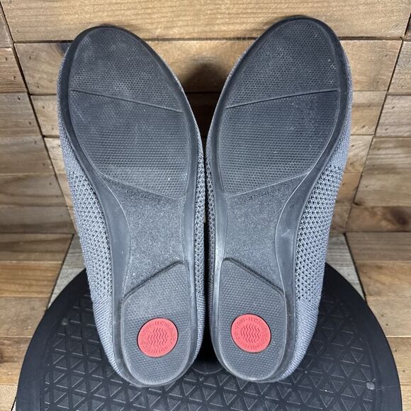 FitFlop Women’s Size 9 Allegro Gray Knit Ballet Casual Comfort Flats - Picture 9 of 10